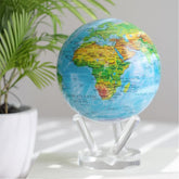 BLUE RELIEF MAP WORLD GLOBE | Turns using ambient light - MOVA EU
