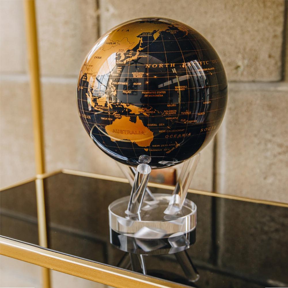 BLACK AND GOLD GLOBE | No cords or batteries - MOVA EU