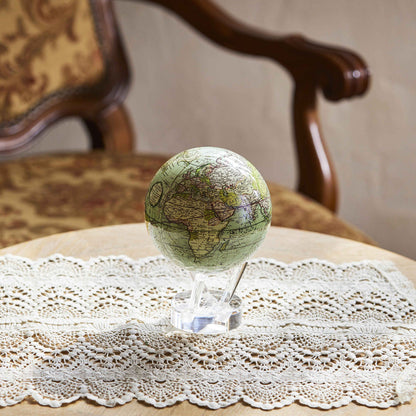 Antique Cassini Green MOVA Globe accent piece for classic living room decor