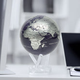 PURPLE AND SILVER GLOBE | Hidden magnets provide movement - MOVA EU