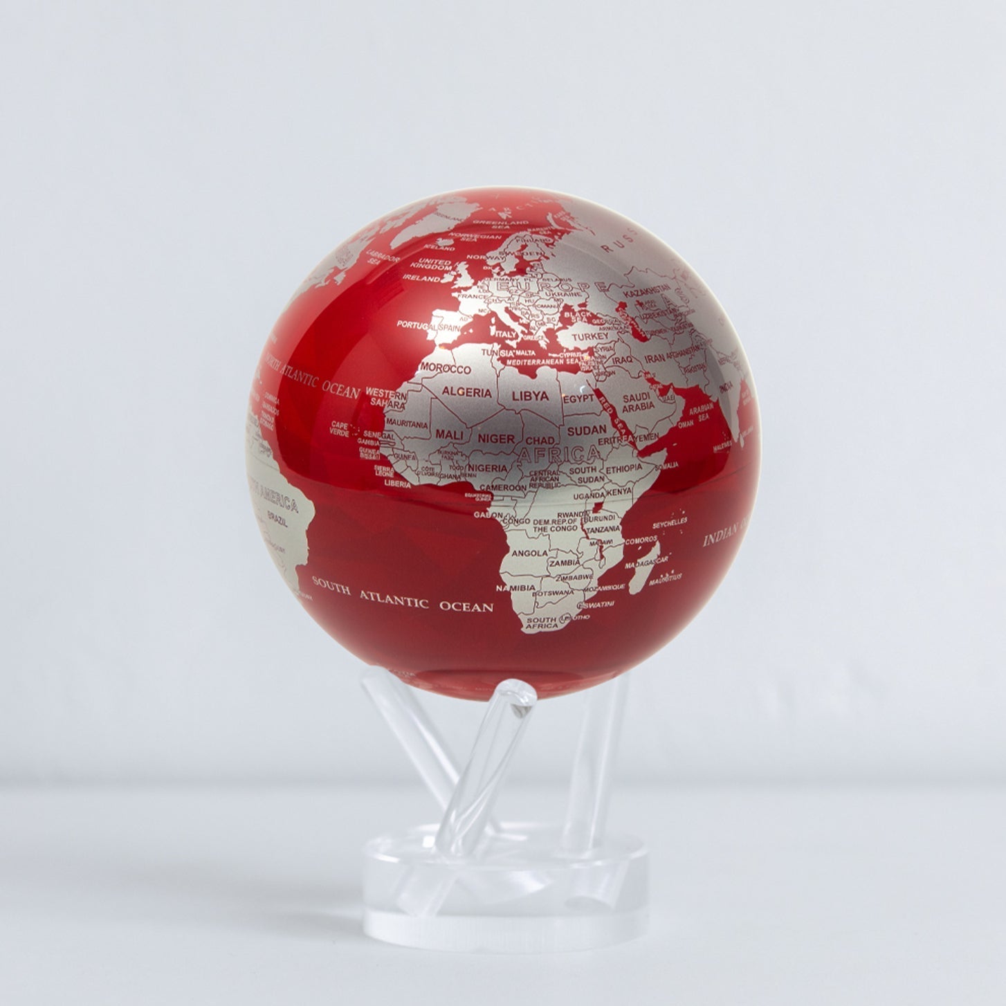 RED AND SILVER GLOBE - MOVA EU
