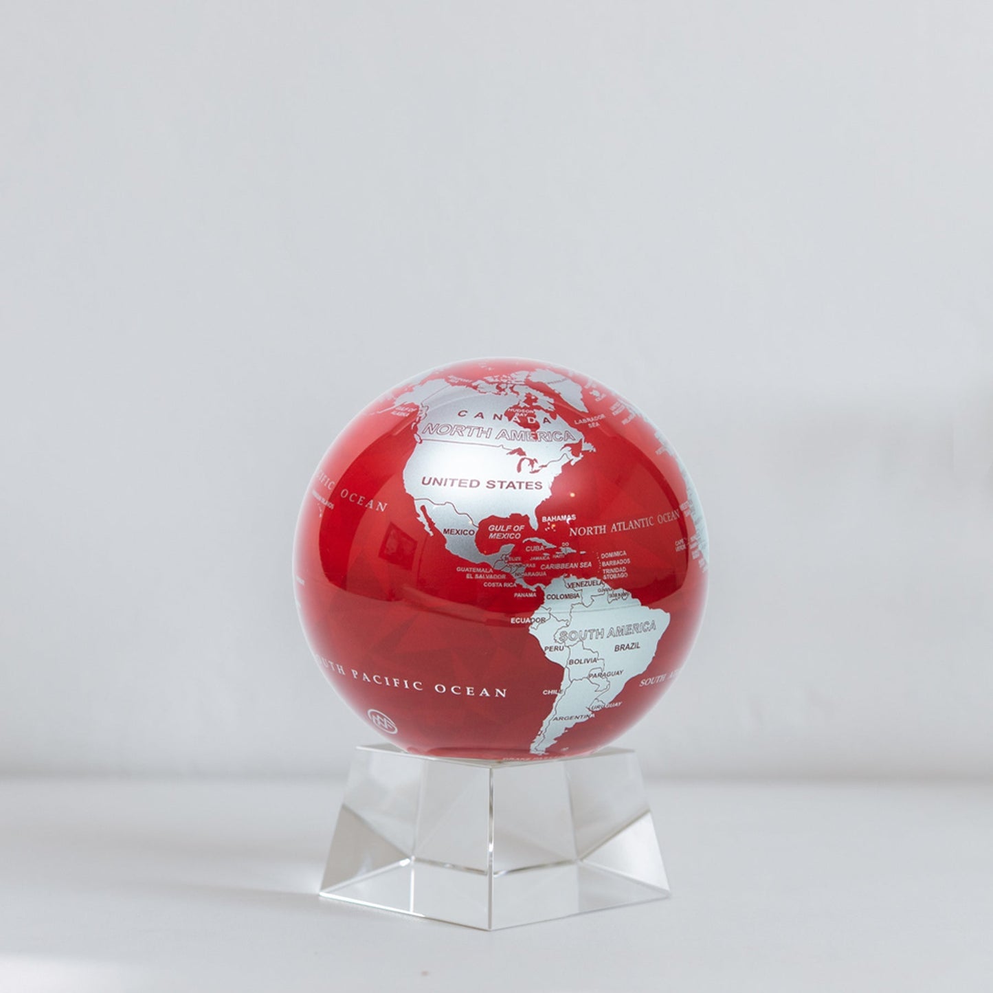 RED AND SILVER GLOBE | No cords or batteries - MOVA EU