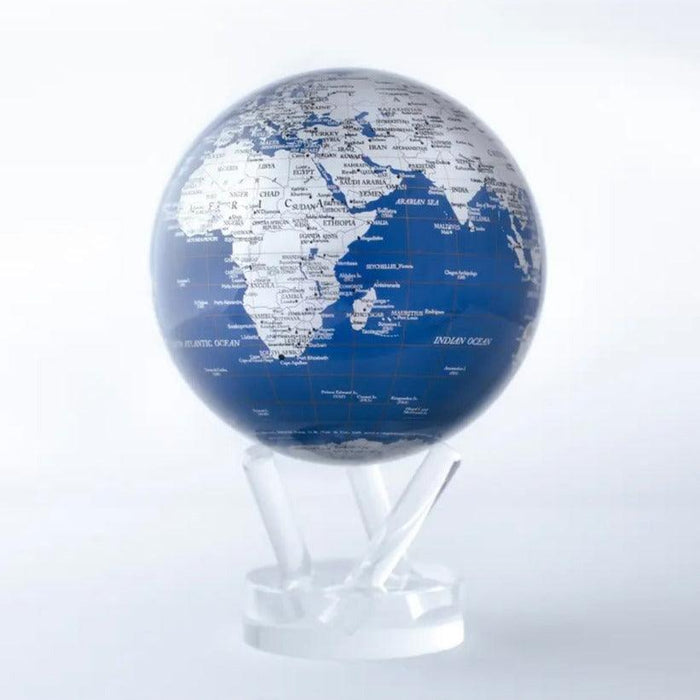 BLAUER UND SILBERNER GLOBUS