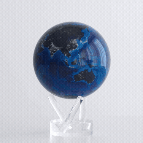 Rotating antique globe