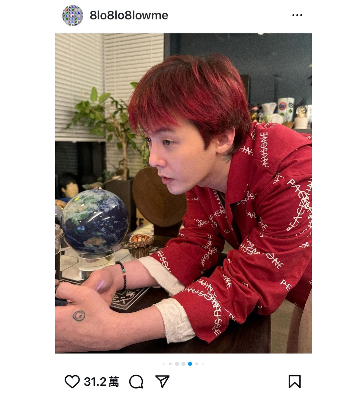 G-Dragon & Earth with Clouds Globe