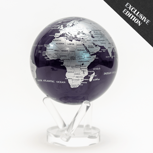 PURPLE AND SILVER GLOBE - MOVA EU