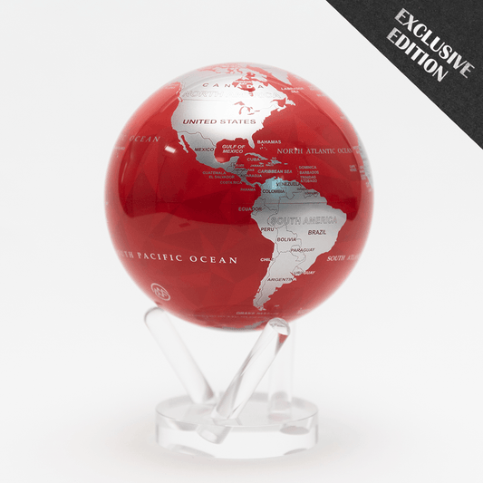 RED AND SILVER GLOBE - MOVA EU