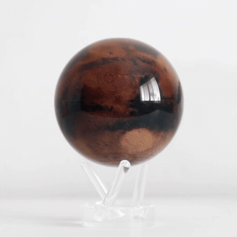 Rotating Mars globe