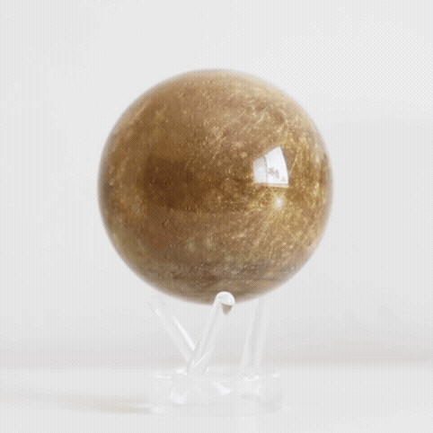 Rotating Mercury globe