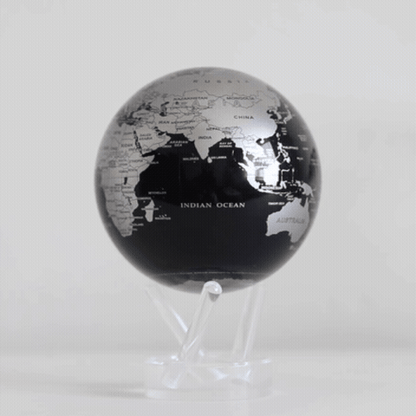 GLOBE NOIR ET ARGENT