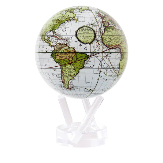 ANTIQUE TERRESTRIAL WHITE GLOBE - MOVA EU