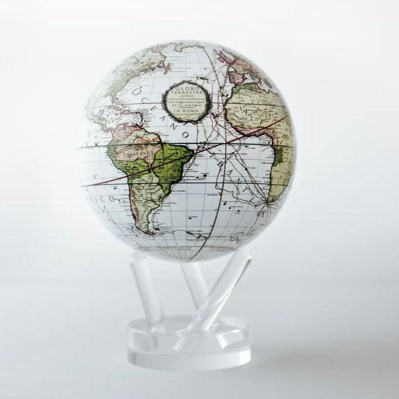 ANTIQUE TERRESTRIAL WHITE GLOBE - MOVA EU