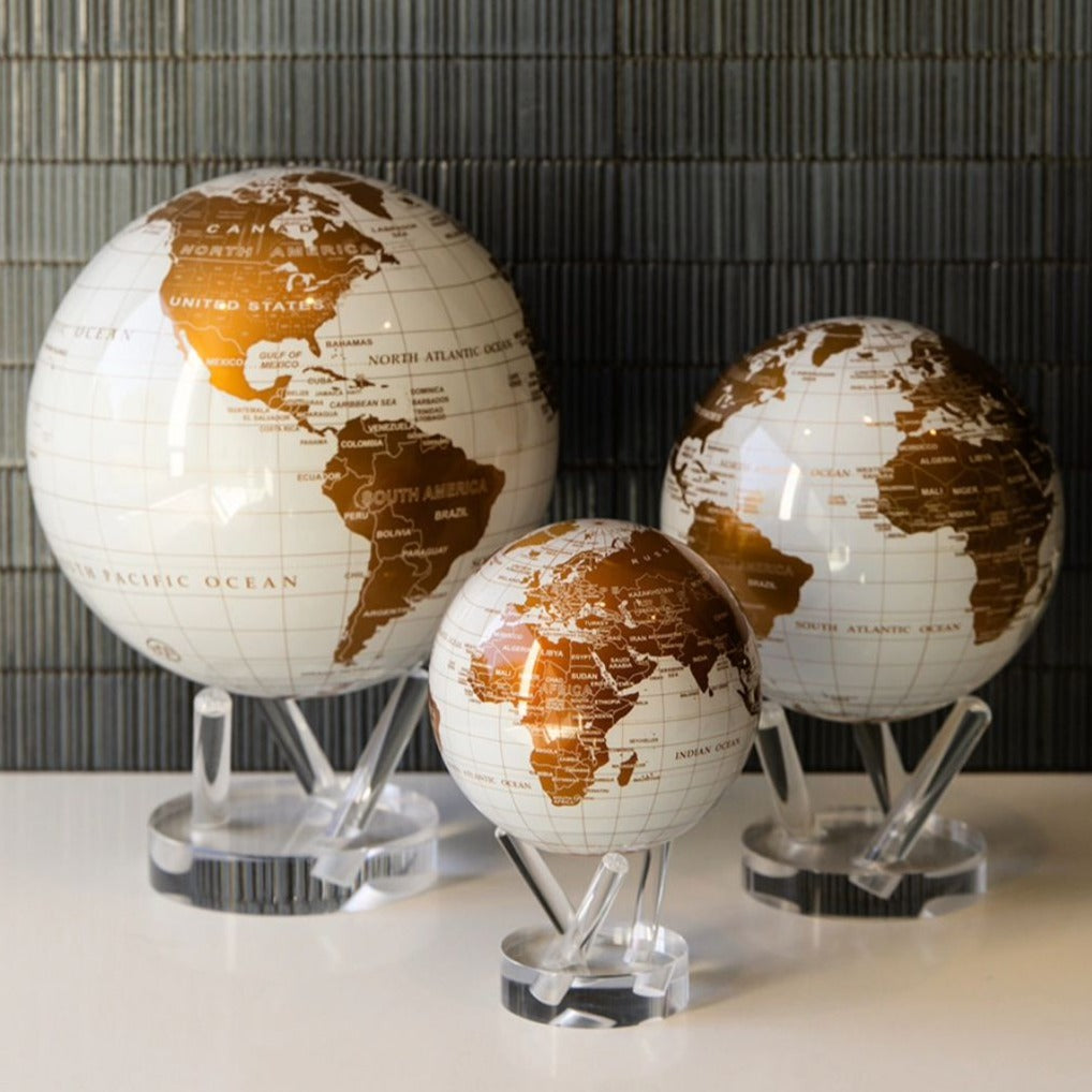 WHITE AND GOLD GLOBE Different sizes - MOVA EU