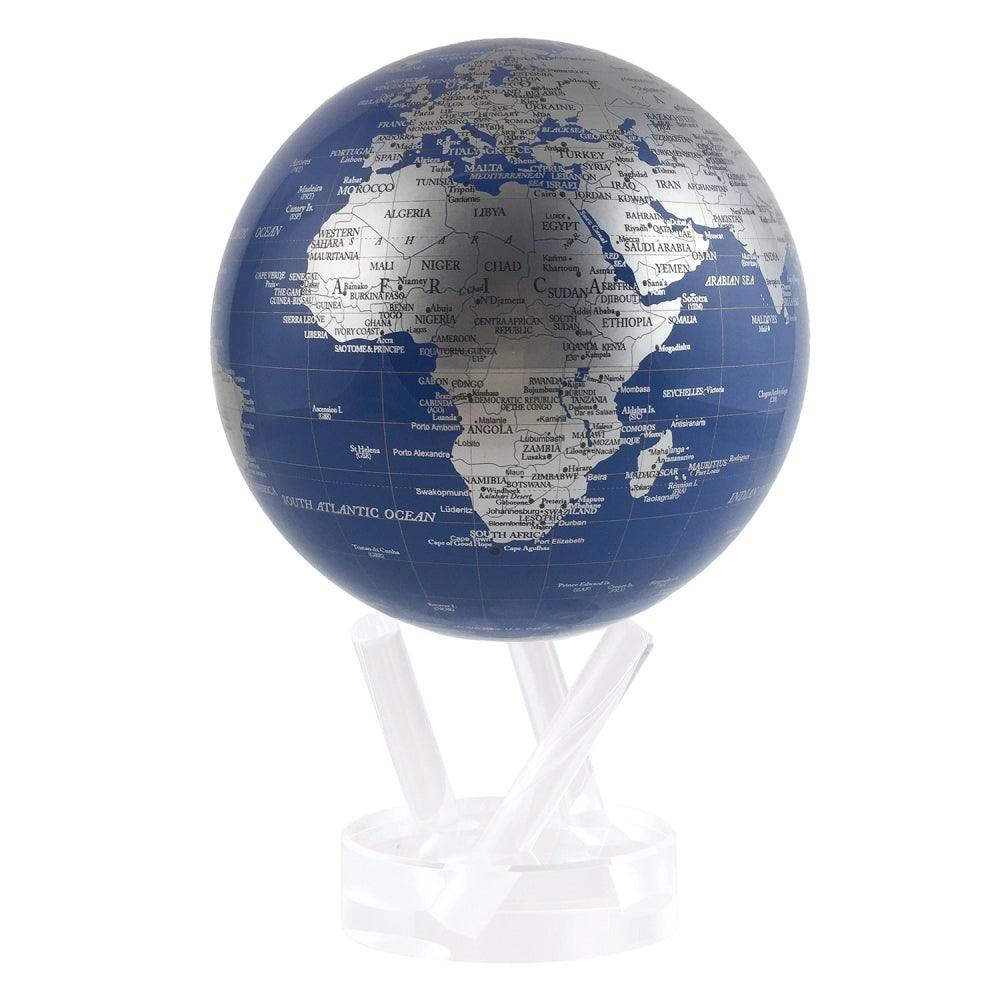 BLUE AND SILVER GLOBE | No cords or batteries - MOVA EU