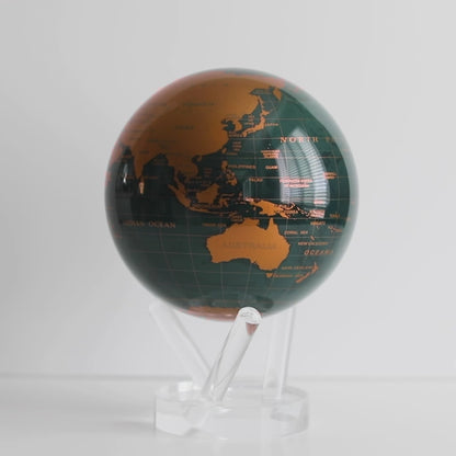 EMERALD GREEN &amp; GOLD GLOBE