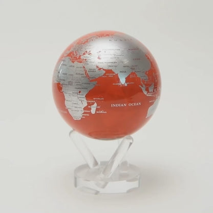 GLOBE ROUGE &amp; ARGENT