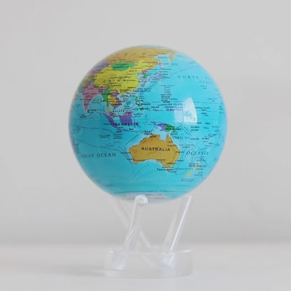 OCEAN BLUE POLITICAL MAP WORLD GLOBE